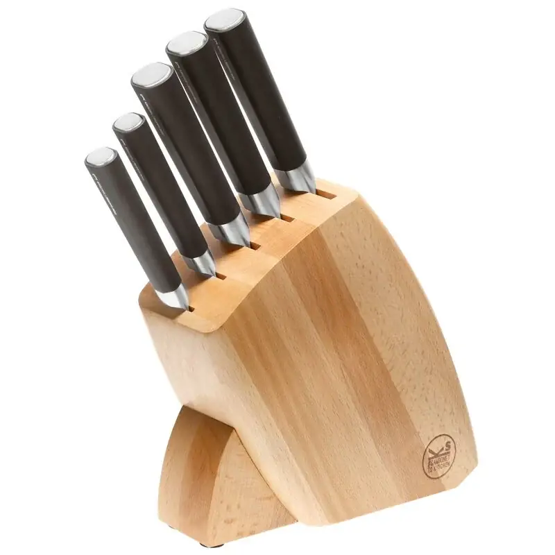 Promozione Sambonet Ceppo coltelli 5 pezzi Kitchenware Legno Acciaio Inox