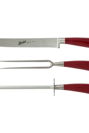 Spedizione Espresso Berkel Set 3 Coltelli Arrosto Elegance Rosso