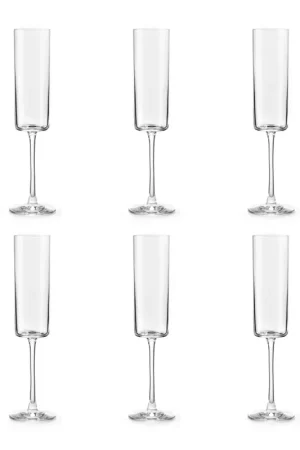 Novità Fade Set 6 Flute Vertical in Vetro 170 ml