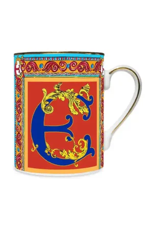 Ordina Subito Baci Milano Mug in Porcellana Ortigia Lettera E