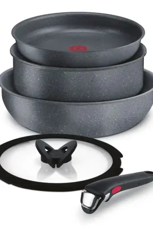 Professionale Lagostina Set Batteria di Pentole 5 pezzi Ingenio Mineralis Green