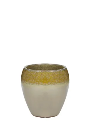 Non Perdere EDG Enzo De Gasperi Vaso Glaze Bombato in Ceramica H32 cm