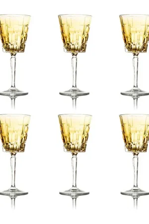Feeling Set 6 Calici Vesuvius Ambra in Vetro Must-Have