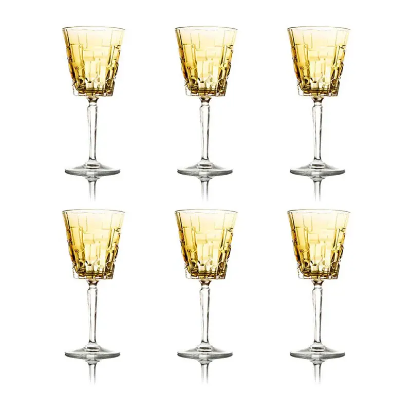Feeling Set 6 Calici Vesuvius Ambra in Vetro Must-Have
