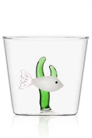 Ichendorf Milano Bicchiere Acqua Pesce Bianco Alga Verde Marine Garden Offerta Del Giorno