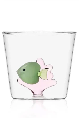 Ichendorf Milano Bicchiere Acqua Pesce Verde Alga Rosa Marine Garden Offerta Limitata
