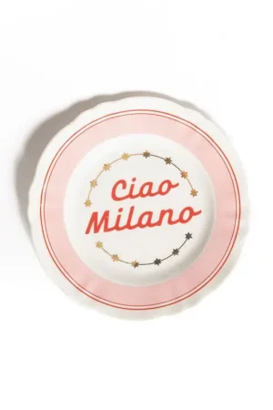 Occasione Imperdibile Bitossi Home Piatto Ciao Milano D16,5 cm in Porcellana