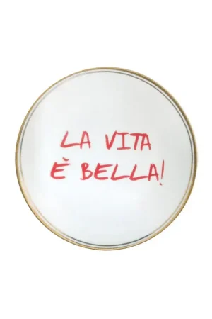 Bitossi Home Piatto La vita è bella D17 cm in Porcellana Prezzo Conveniente