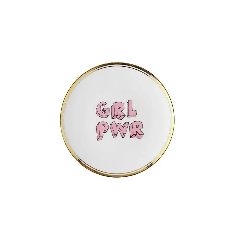 Bitossi Home Piatto Girl Power D17 cm in Porcellana Popolare