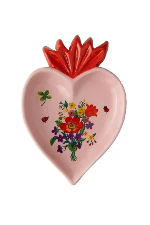 Solo Oggi Bitossi Home Svuotatasche Cuore Rosa Floreale 17x11.5 cm