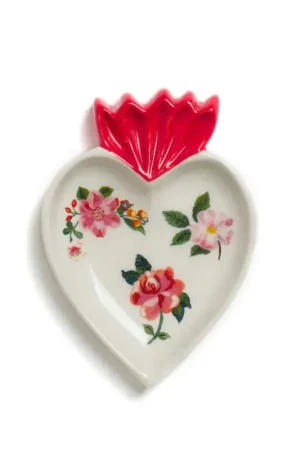 Affare Bitossi Home Svuotatasche Cuore Bianco Floreale 17x11.5 cm