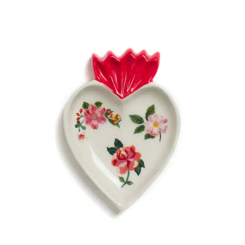 Affare Bitossi Home Svuotatasche Cuore Bianco Floreale 17x11.5 cm
