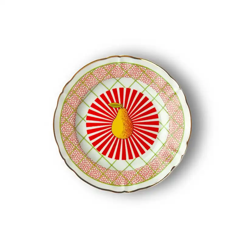 Bitossi Home Piatto Frutta Pera in Porcellana 20,5 cm Nuova Collezione