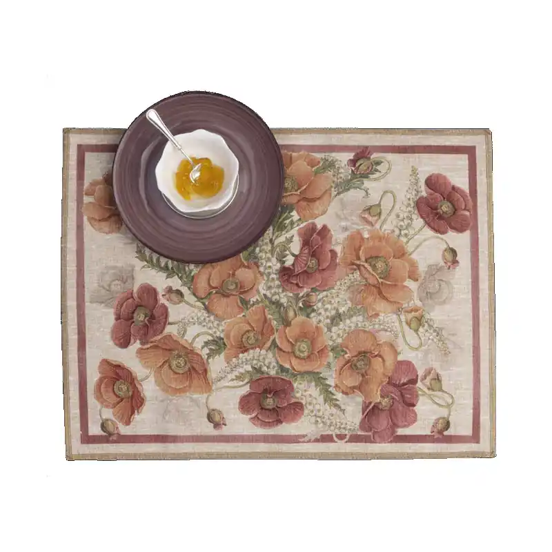 Vendita Finale Tessitura Toscana Telerie Set 2 Tovagliette Poppy 37x48 cm