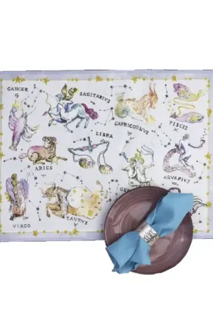 Prezzo Scontato Tessitura Toscana Telerie Set 2 Tovagliette Zodiaco 37x48 cm