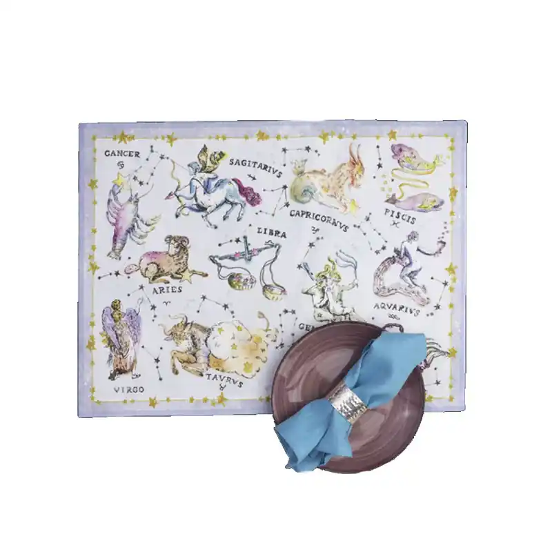 Prezzo Scontato Tessitura Toscana Telerie Set 2 Tovagliette Zodiaco 37x48 cm