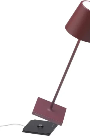 Zafferano Poldina pro Lampada da Tavolo Bordeaux 38 cm Ordina Subito