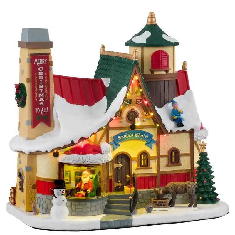 Lemax Lo Chalet di Babbo Natale Luci e Fumo Economico