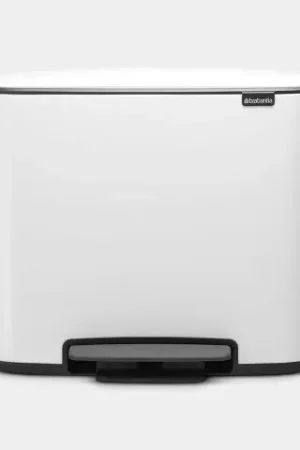 Brabantia Pattumiera a Pedale Bo 2 Secchi Interni 11+23 Litri Bianco Soddisfatti O Rimborsati