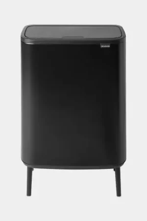 Brabantia Pattumiera Bo Touch Hi 2 Secchi da 30L Nero Opaco Non Perdere