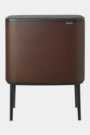 Brabantia Pattumiera Bo Touch 2 Secchi 11+23 Litri Marrone Popolare