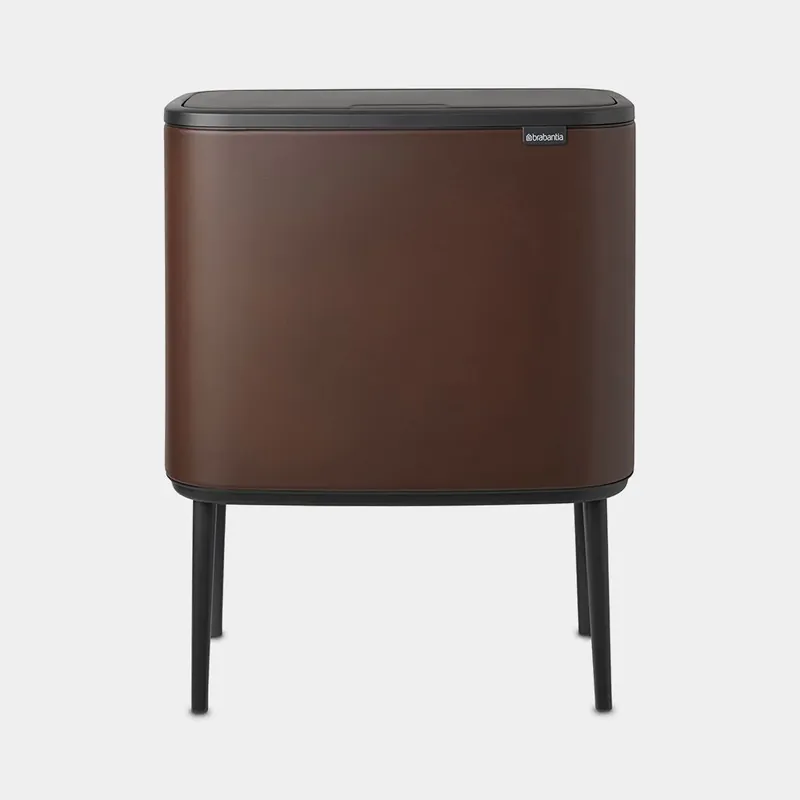 Brabantia Pattumiera Bo Touch 2 Secchi 11+23 Litri Marrone Popolare