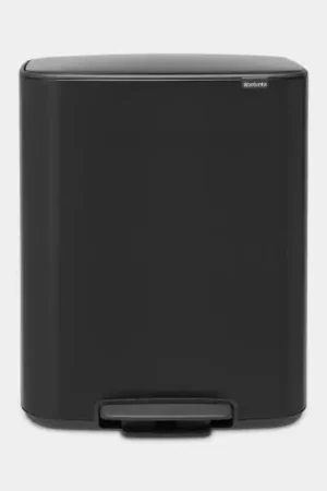 Super Prezzo Brabantia Pattumiera a Pedale Bo 2 Secchi da 30 Litri Nero Opaco