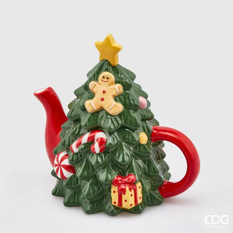 EDG Enzo De Gasperi Teiera Albero di Natale H18 cm Compra Oggi Stesso