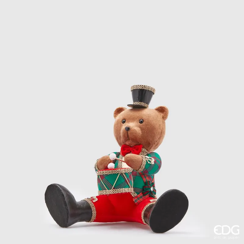 Compra Oggi Stesso EDG Enzo de Gasperi Soldatino Orso Noel con tamburo H60 cm