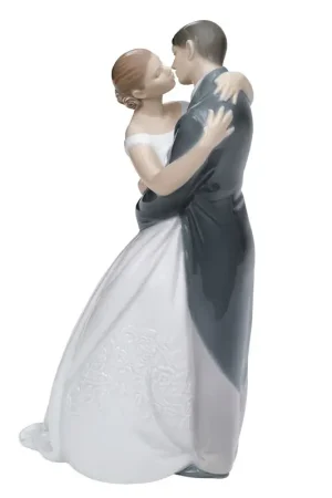 Esclusivo Nao Statua in Porcellana Uniti Per Sempre 23x12 cm