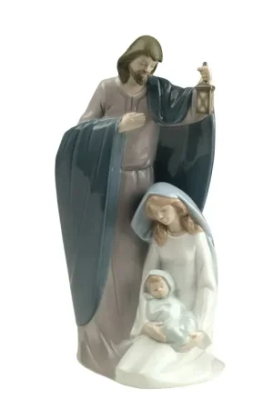 Quantità Limitata Nao Statua in Porcellana È Nato Il Salvatore 25x12 cm