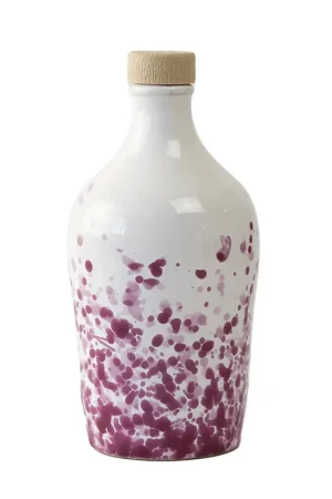 Frantoio Paparella Galassia Olio Extra Vergine di Oliva 500 ml con Piattino Magenta Nuova Collezione