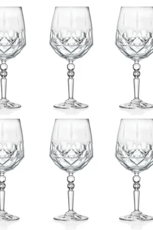 Ultimissimo Modello Feeling Servizio 6 Calici Hermes in Vetro Cristallino 53 cl