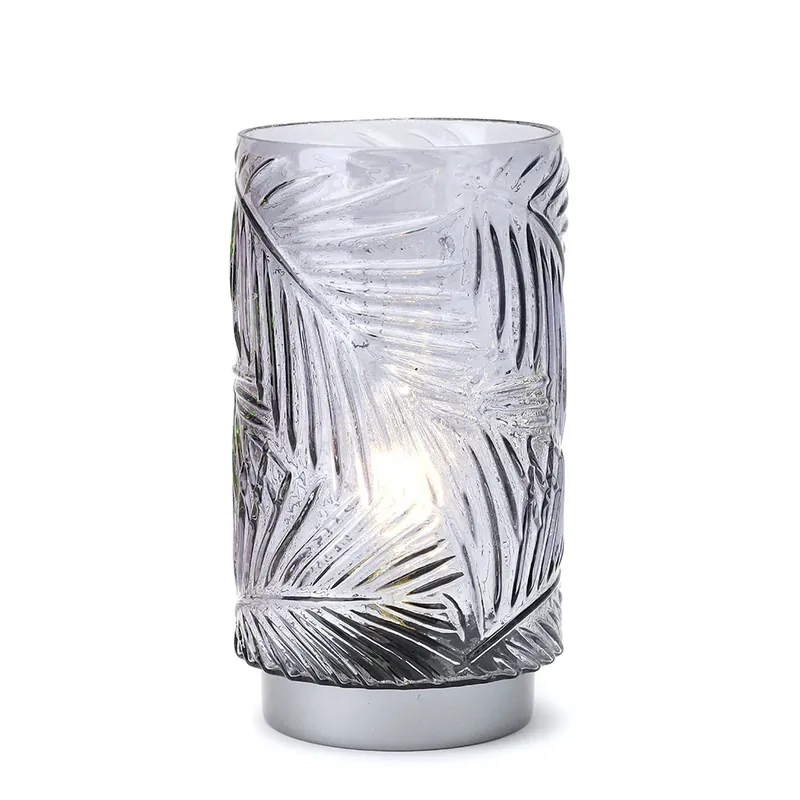 Prezzo Ridotto Hervit Lampada Felce Fumè in Vetro D11x20 cm