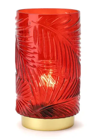 Hervit Lampada Felce Rubino in Vetro D14,5x26 cm Must-Have