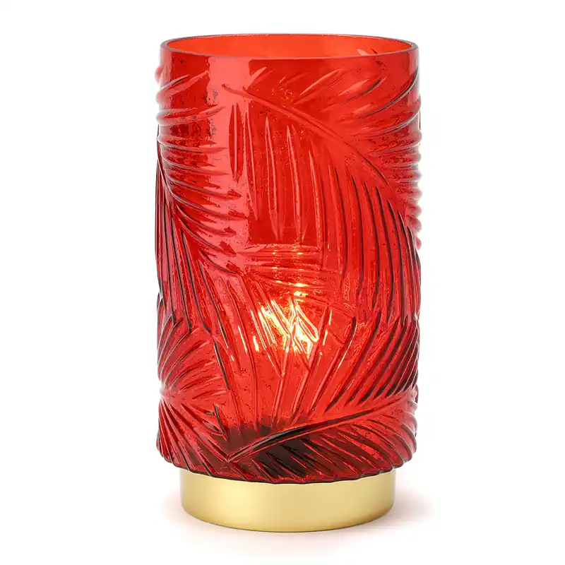 Hervit Lampada Felce Rubino in Vetro D14,5x26 cm Must-Have