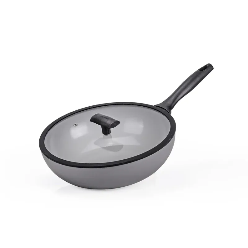 Nuova Collezione Moneta Wok Melodia Finegres 1 Manico con coperchio 30 cm