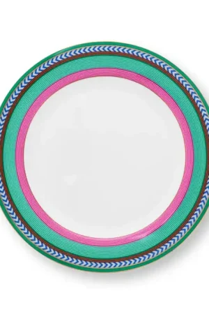 Affare Pip Studio Piatto Piano Chique Linee Rosa e Verde D28 cm