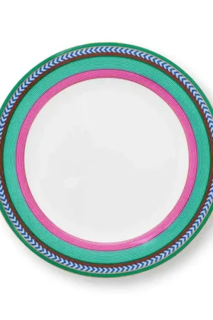 Quantità Limitata Pip Studio Piatto Colazione Chique Linee Rosa e Verde D23 cm