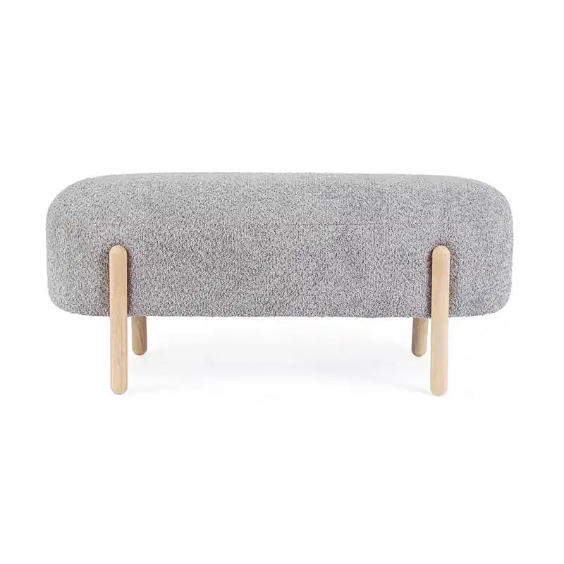 Andrea Bizzotto Panca con piedini Dayla Grigio Chiaro 108x48 cm Offerta