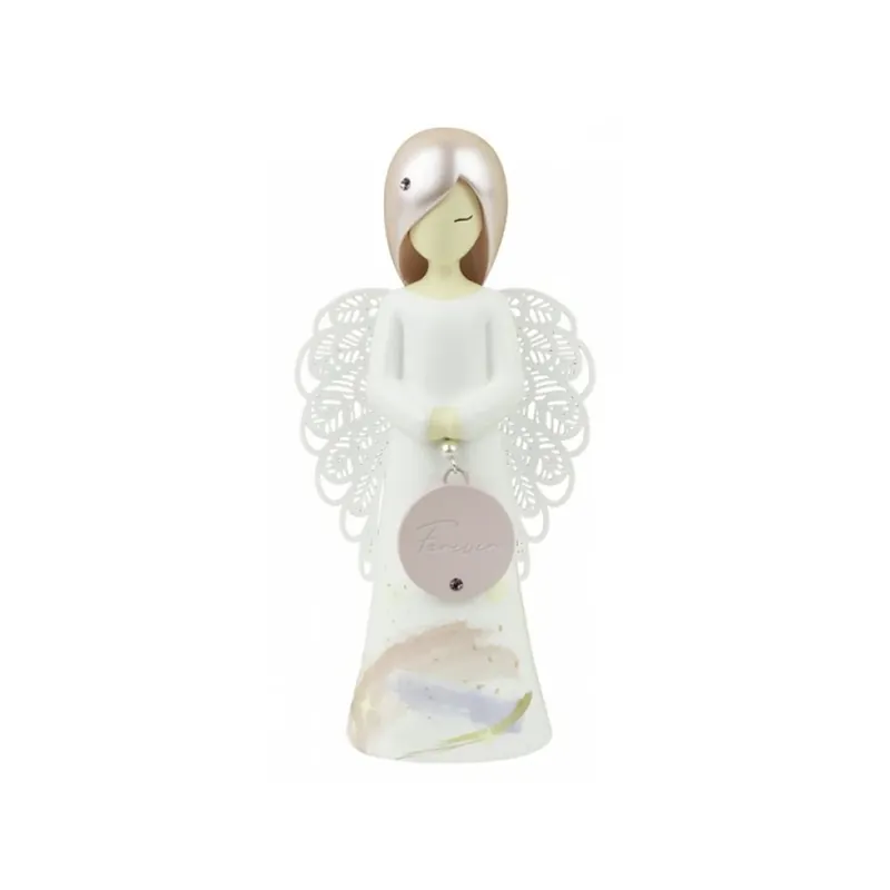 Offerta Lampo Enesco Statuina Angelo Cuore Per Sempre H12,5 cm