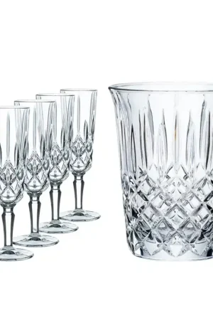 Nachtmann Set 5 pezzi Flute + Secchiello per Ghiaccio Noblesse Professionale