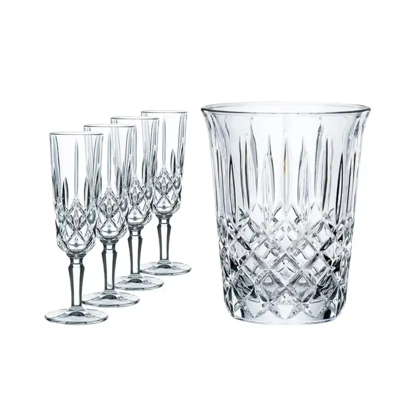 Nachtmann Set 5 pezzi Flute + Secchiello per Ghiaccio Noblesse Professionale