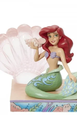 Enesco Statuetta Colorata Ariel con Conchiglia in Resina Prezzo Scontato