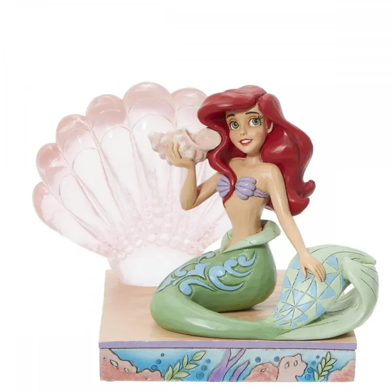 Enesco Statuetta Colorata Ariel con Conchiglia in Resina Prezzo Scontato