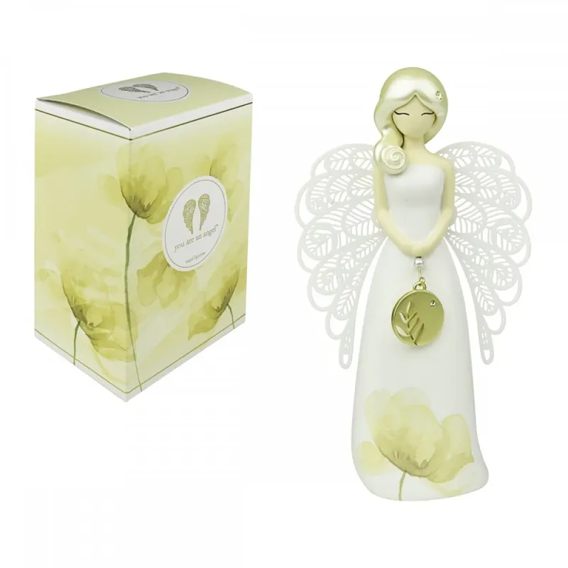 Enesco Statuetta Angelo Floral Foglia Strass 15,5 cm Scelto Dai Clienti