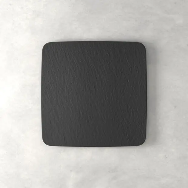 A Buon Prezzo Villeroy & Boch Manufacture Rock Set 6 Piatti Gourmet Quadrati in Porcellana 32x32 cm Nero
