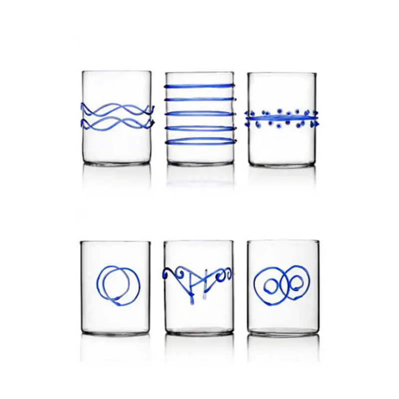Pagamento Sicuro Ichendorf Milano Set 6 Bicchieri Acqua Decò Blu
