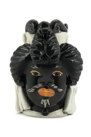 Verus Ceramiche Abhika Testa di Moro Man small Black 19 cm Bestseller