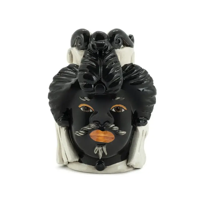 Verus Ceramiche Abhika Testa di Moro Man small Black 19 cm Bestseller